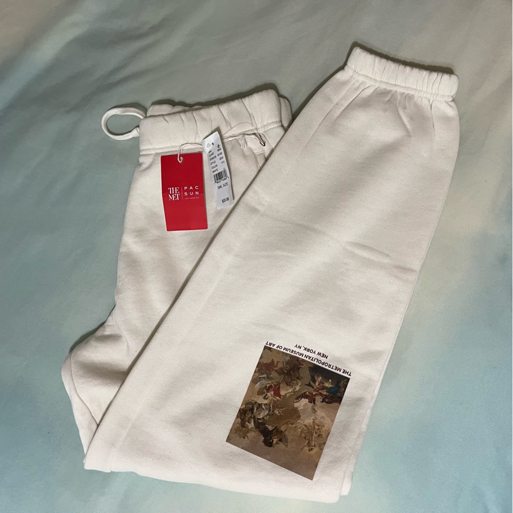 The MET x Pacsun White/Cream Sweatpants NWT